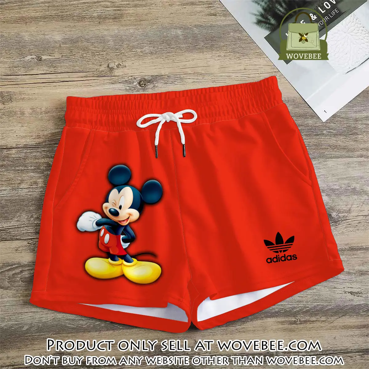 Premium mickey mouse in adidas women shorts lady beach shorts wms1082 wvb1415580